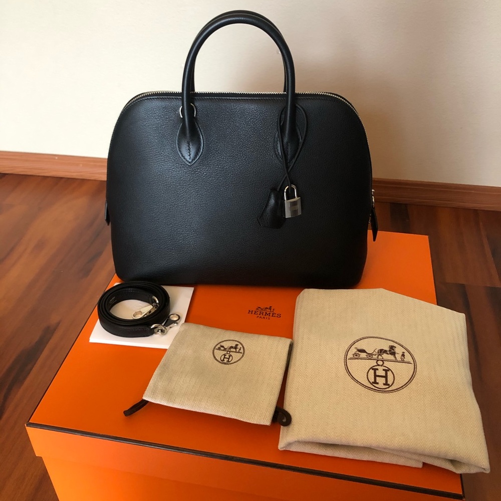 Authenticated Hermes Black Bolide 1925 30